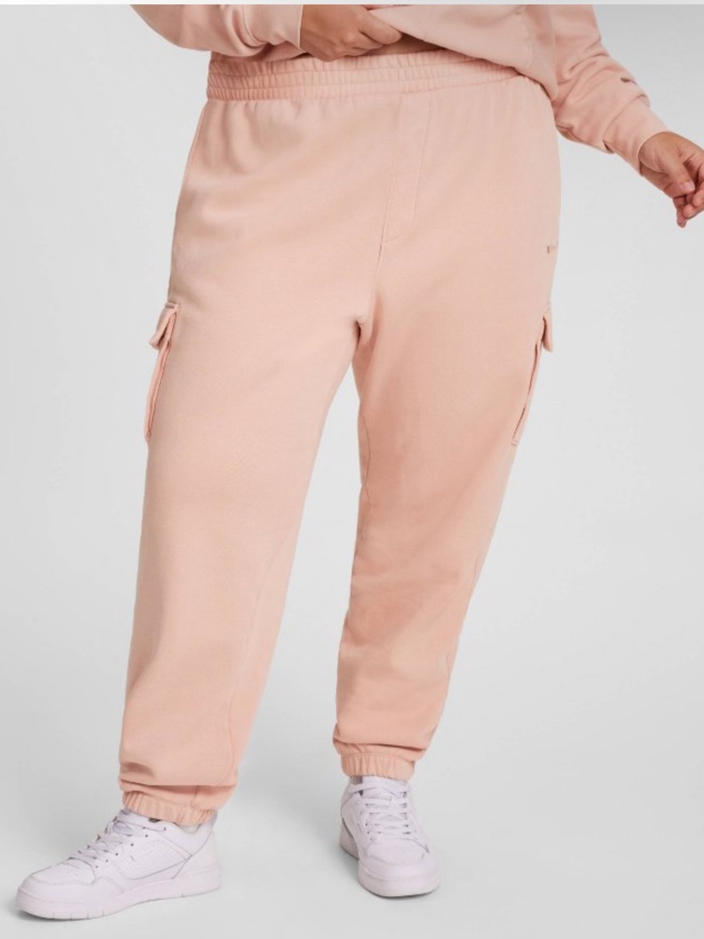 Champion Voluminous Cozy Cargo Joggers in Light Salmon